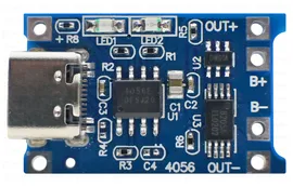 Плата защиты зарядки Li-ion аккумулятора 18650 TP4056 Type-c USB 5V 1A