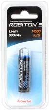 Аккумулятор 14500 3.7V 900 mAh, Li-ion, Robiton, с защитой