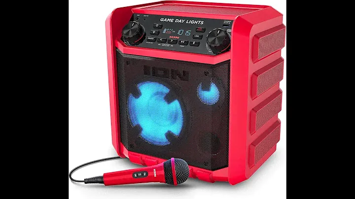 ION Audio Tailgater Game Day Lights, Portable Bluetooth Party Speaker System & Karaoke Machine