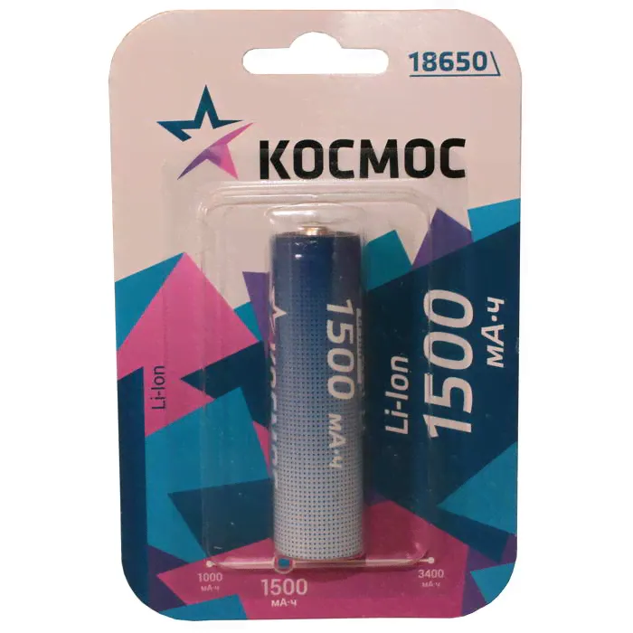 Космос 18650 Li-ion 1500 mAh-0