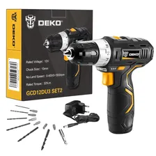Аккумуляторная дрель-шуруповерт с оснасткой (13 шт.) Deko GCD12DU3 SET2 FU-Li-Ion 063-4146